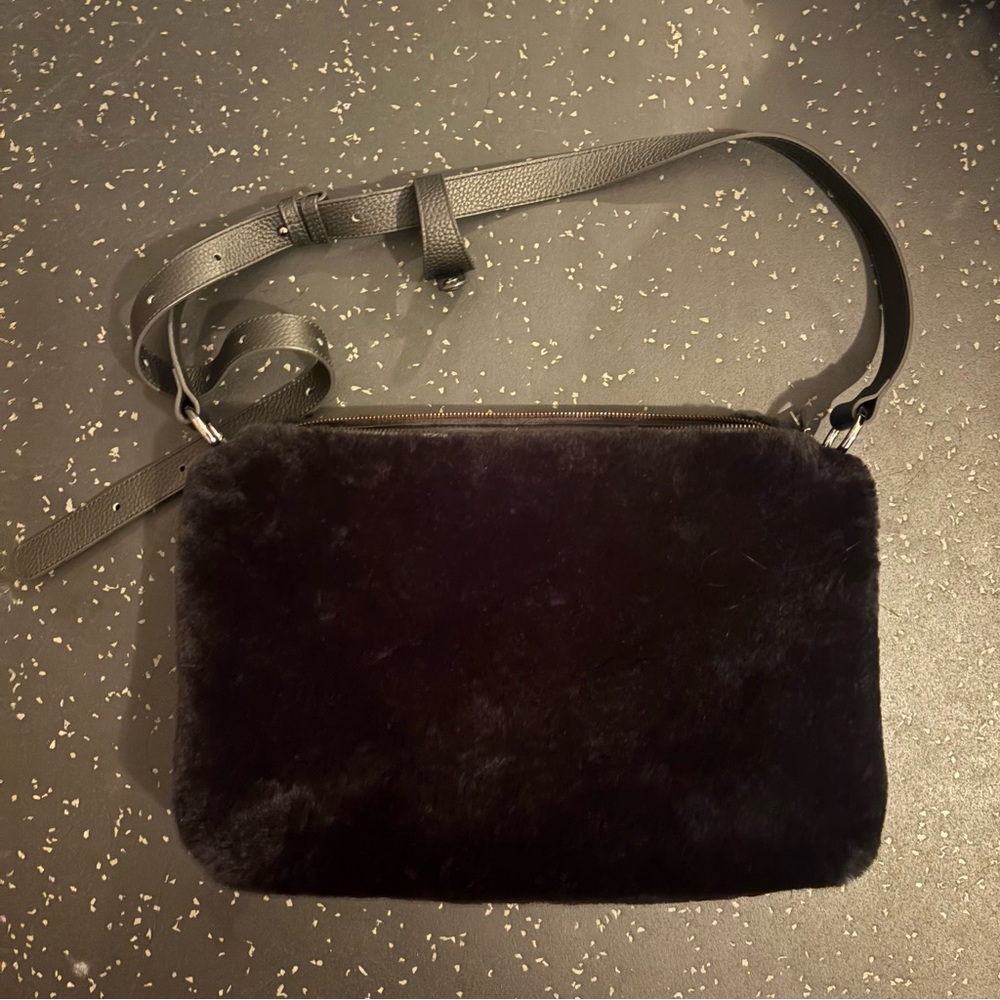 Natures Collection Black Velvet Fur workbag